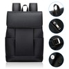 Amexo Backpack for Men Women PU Leather Daypack Black Extra