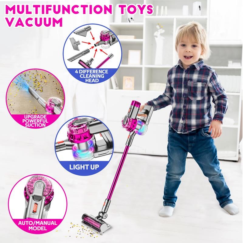 Toys 4-in-1 Kids Vacuum Cleaning Toy Set with Light &