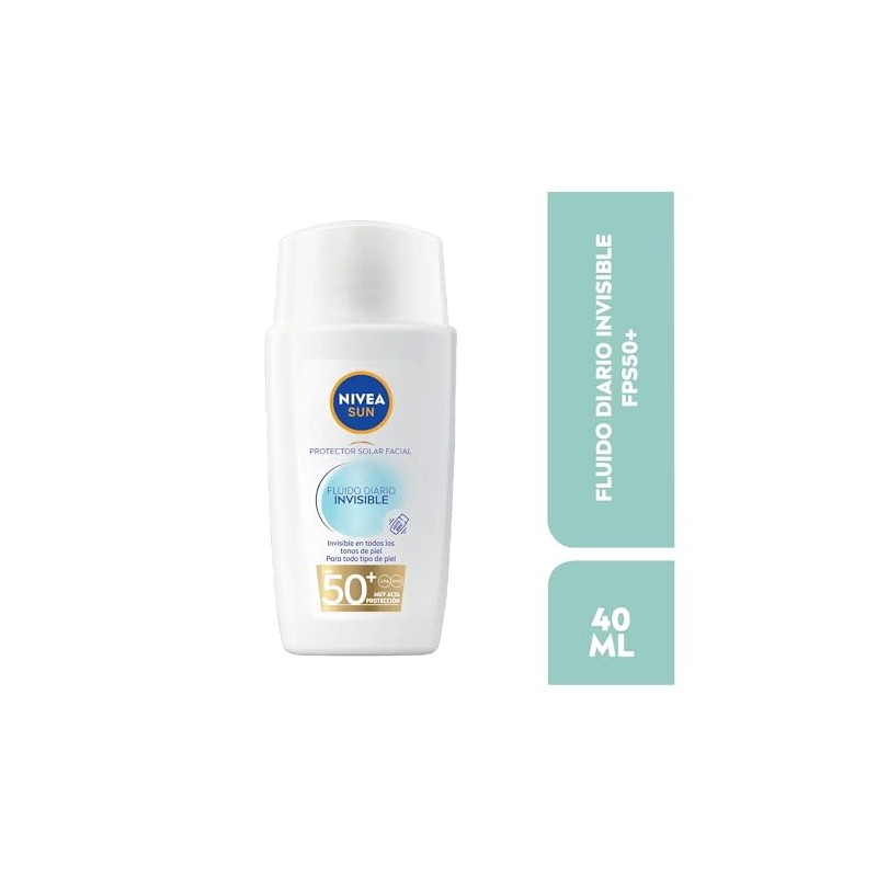 Protector Solar Facial NIVEA SUN Fluido Diario Invisible + Antioxidantes
