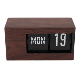 Bewinner Folding Clock, Classic Retro Vintage Clock, Digital Folding Clock, Calendar Folding Clock, Desk Decorative Digital Folding Clock for Home, Room, Office (Wood Grain)