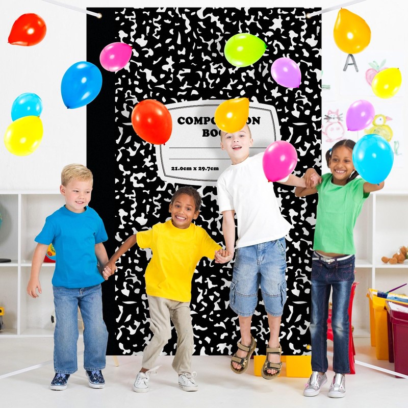 Hahafelt School Backdrop Notebook Paper Backdrop Welcome First Day of