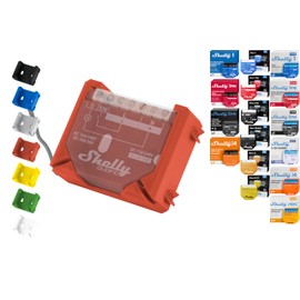 Wall Mount for 18 Shellys: 1 Gen3, 1PM Gen3, 2PM Gen3, i4 Gen3, Plus 1, Plus 1PM, Plus 2PM, Plus i4, Plus 0-10V Dimmer, Wave 1, Wave 1PM, Wave 2PM, Wave Shutter, Wave i4 (Red Prime)