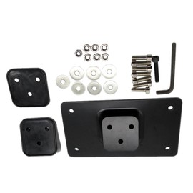 License Plate Holder Set Baceyong Fits H&arl-ey Big Twins Dynas Sportster or Any Model with Similar 3-Hole Screw Pattern 1973+. Fits License Plate Up To 7-1/4" x 4-1/4", Black