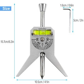 Pipe Center Finder Punch Tool and Marker Tool for Pipes 1/2" and Larger, Pipe Locator Level, Flange Wizard Center Finder - Upgraded Design for Accurate Pipe Diameter Measurement and Marking
