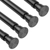 4Pack Spring Tension Curtain Rods 23 to 46 Inch,Black Small