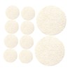 Baluue 10pcs Loofah Sponge Pads Face Scrubbers Natural Exfoliating Facial