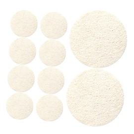Baluue 10pcs Loofah Sponge Pads Face Scrubbers Natural Exfoliating Facial Cleansing Pads Body Scrubbers for Spa