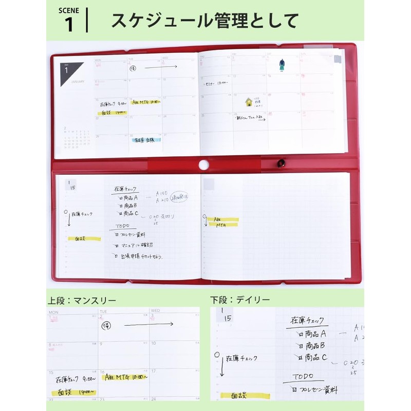 TETEFU 2025 Foldable Notebook, Monthly & Daily Book, Starting in