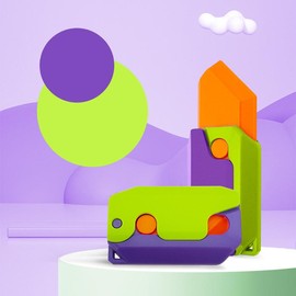 3D Printing Fidget Toys Knife, Sensory Knife Fidget Anxiety Stress Relief Toy, Perfect for Autism and ADD - Color: Green