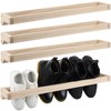 Wenqik 4 Pcs Wall Mounted Shoe Rack 30 Inch Rustic