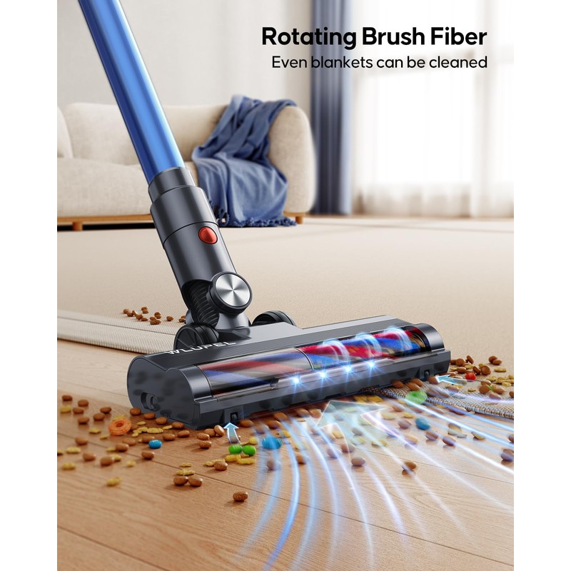 WLUPEL Cordless Vacuum Cleaner,30KPA 400W Stick Vacuum with Max to