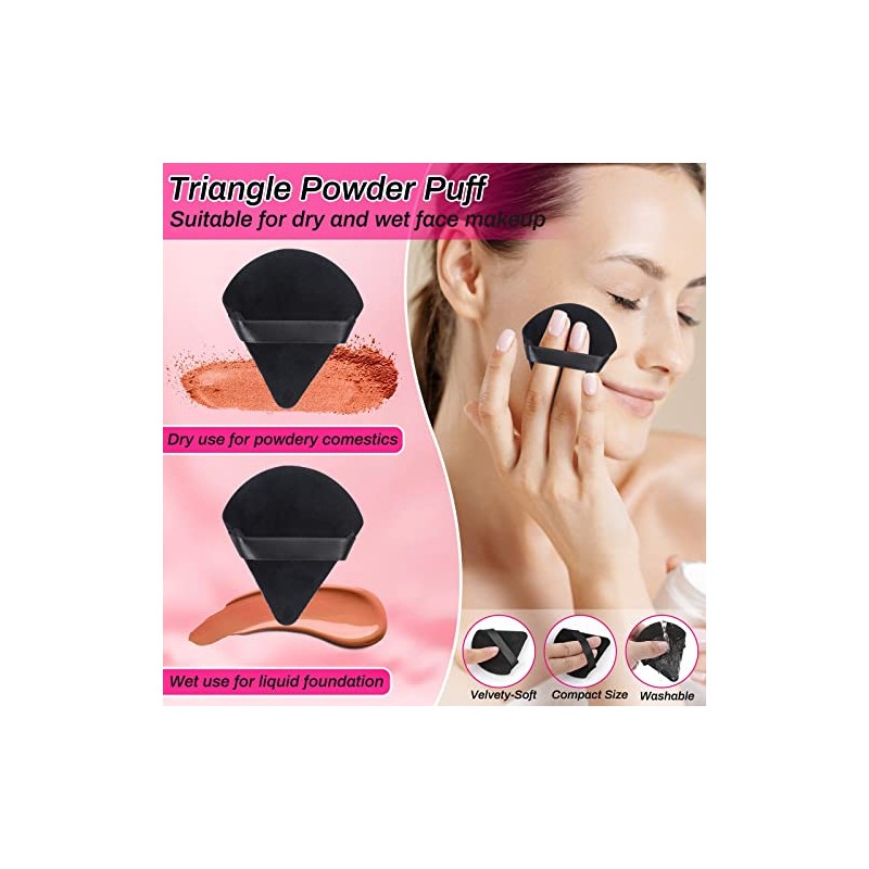 shynek Accesorios de Maquillaje Desechables con Aplicadores de Esponjas Triangulares,