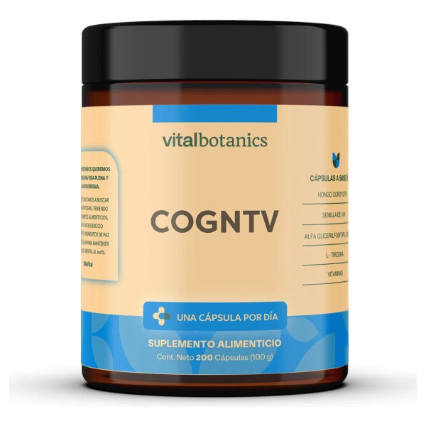 VitalBotanics COGNTV Nootrópico 200 cápsulas de 500mg c/u que contienen