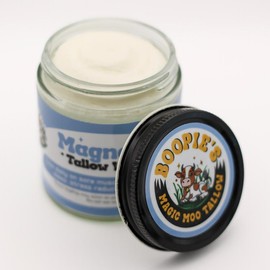 Boopie's Magic Moo Tallow lotion & cream made with grass fed & finished beef tallow and organic ingredients. Clean, simple & gentle skincare. - Scent: Magnesium Tallow, Size: 2oz