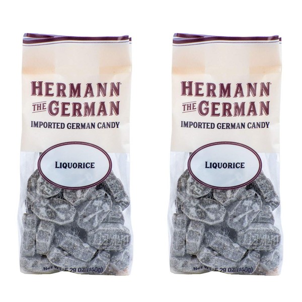 Hermann the German Hard Candy - Imported - Pack of 2 (Liquorice)