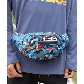 Bum Bag Camo,Waist Bag Bumbags Camouflage Belt Bag Waist Bags Fanny Pack Fabric Nylon Money Belt for Men Boys Running Hiking Travel Sports Blue