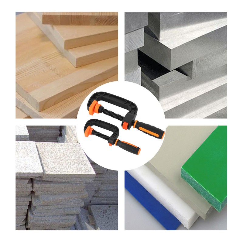 2Pcs C Clamp 2 Inch 3 Inch Adjustable Quick Release