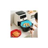 Silicone Air Fryer Linear Set with Handles, Square Shape, Red