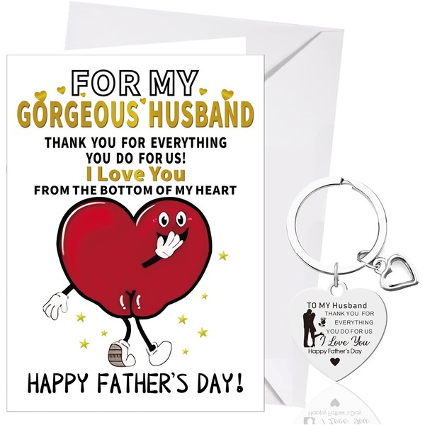 XINDY Husband Fathers Day Card, Happy Fathers Day Card for