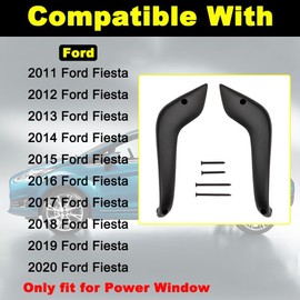 HY-SPEED 2 PCS Black Left and Right Side Interior Pull Door Handle Compatible with 2011 2012 2013 2014 2015 2016 2017 2018 2019 2020 11 12 13 14 15 16 17 18 19 20 Fiesta fit for Power Window