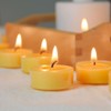 100 Pack Pure Beeswax Tealight Candles | Natural Unscented Beeswax