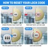 Ranbo Frameless Mechanical Combination Glass Door Lock, No-Drill Installation, Fits