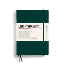 LEUCHTTURM1917 367256 Notebook Medium (A5), Hardcover, 251 Numbered Pages, Forest Green, Lined