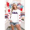 KIDDAD USA Sweatshirts for Women: American Flag Patch Sweatshirt 4th