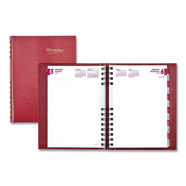 Brownline 2024 CoilPro Daily/Monthly Planner, Untimed Journal, 12 Months, January
