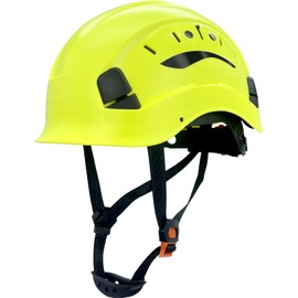 RDSGSO ANSI-Certified Industrial Safety Helmet RGS-6C with Adjustable Vents, 6-Point Suspension Hard Hats for Construction, Rescue, Outdoor Work (YG-Yellow Hard Hats)