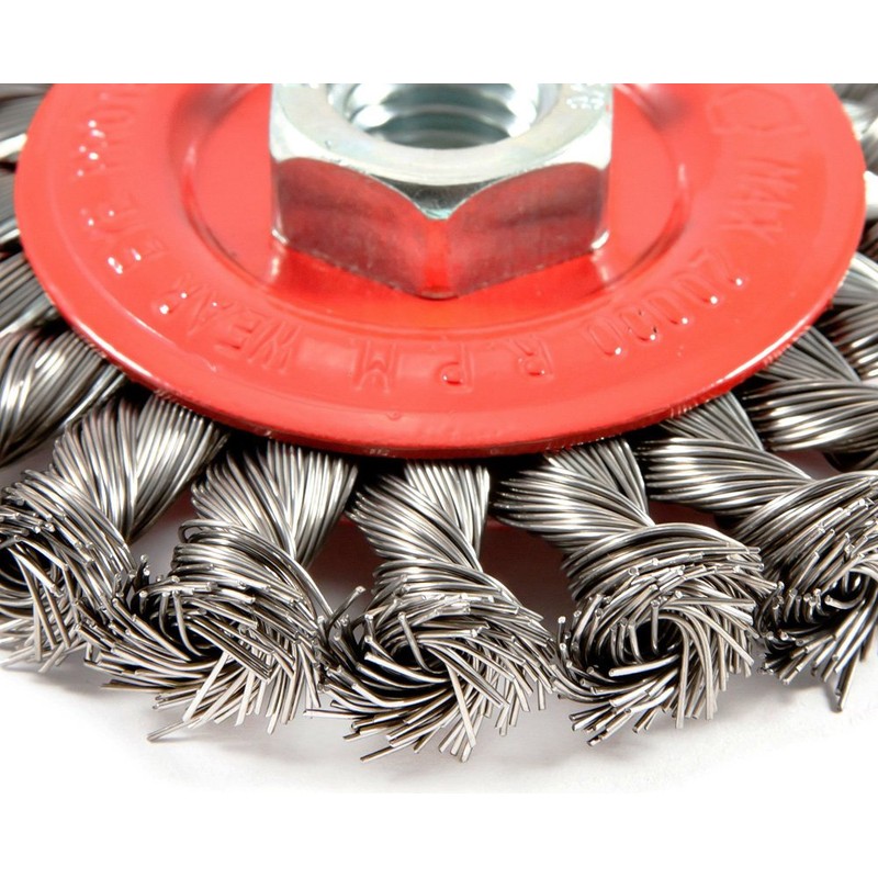 Forney 72759 4-Inch x .020 x 5/8-11 Knot Wire Wheel
