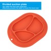 Divided Baby Plate Sucker Suction Cup AntiDrop Bowl Silicone Skidproof