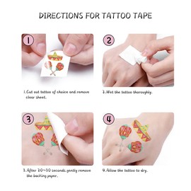 Fiesta Temporary Tattoo,20 Sheet Fiesta Tattoo Sticker Mexican Party Decorations Favors,Waterproof Fake Tattoos for Birthday Party Favors Goodie Bags Stuffers Party Fillers