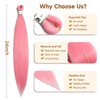 Deep Pink Braiding Hair Pre Stretched, 24inch 3 Packs