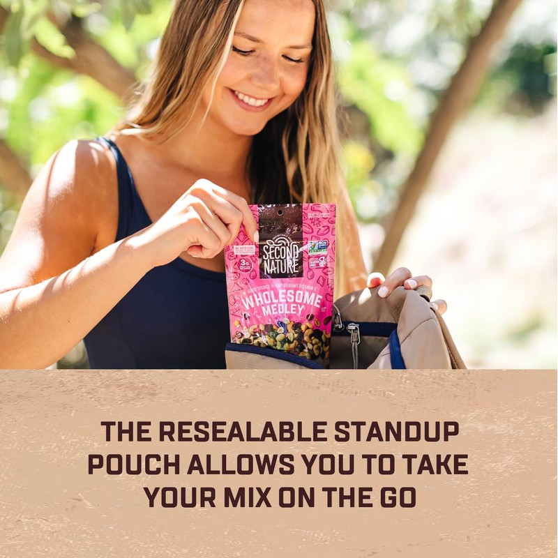 Second Nature Wholesome Medley Trail Mix - 5 oz Resealable