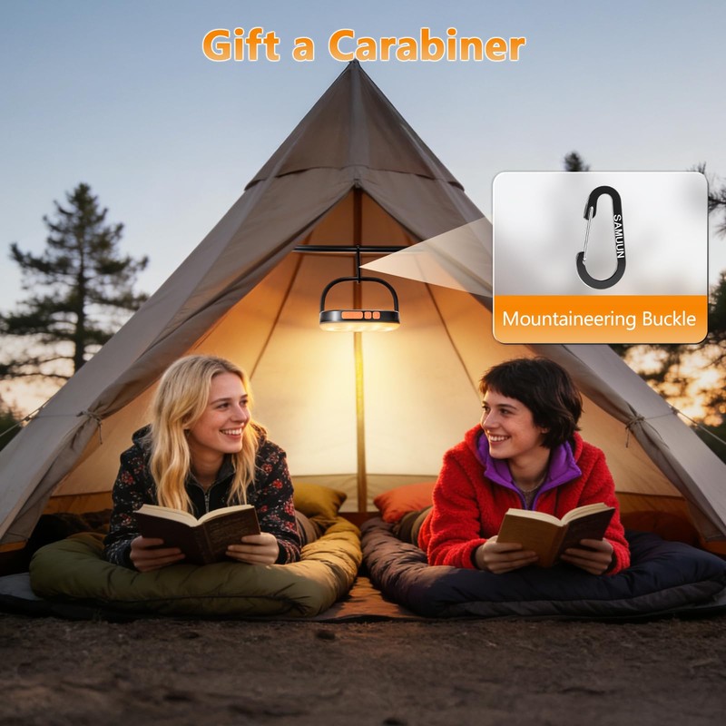 Solar Camping Lights, Solar Camping Lantern Rechargeable 5000mAh LED 5