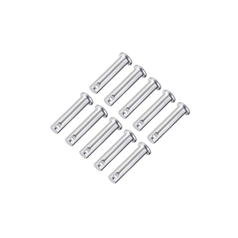 sourcing map Single Hole Clevis Pins,8mm x 35mm Flat Head