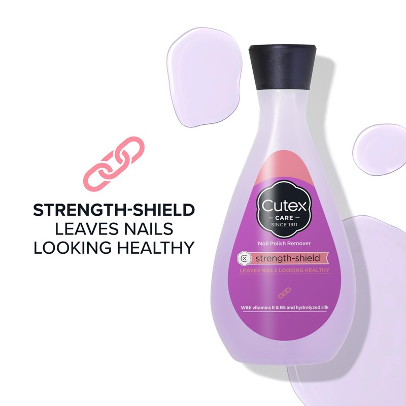 Cutex Strength Shield Nail Polish Remover, Leaves Fingernails & Toenails