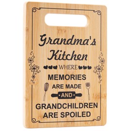 Gifts for Grandma from Grandkids - Wooden Cutting Boards for Kitchen Use & Wall Decorations, Grandmother Birthday Present Idea