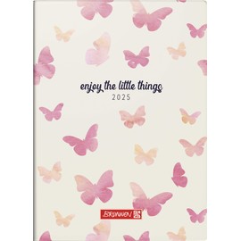 BRUNNEN Pocket Diary Model 731 (2025) "Butterfly", 2 Pages = 1 Week, A6, 144 Pages, Graphic Cover, Colourful