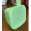 Tupperware Square Blue Cheese Keeper, Classic Retro Style, Cheese Storage