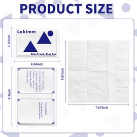 Lakimm 50 Packs Travel Size Tissue Pocket Slim Pack Facial 4 Ply Wallet Size Pocket Tissues for Travel Wedding Party Favors (Blue)