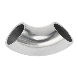 Motoforti 0.75" Inch OD 90 Degree Mandrel Bend Elbow Car Modified Exhaust Pipe Tubing 1.0mm/19GA Thickness 304 Stainless Steel Bend Tube Stair Handrail Piping 19x50x1.0mm