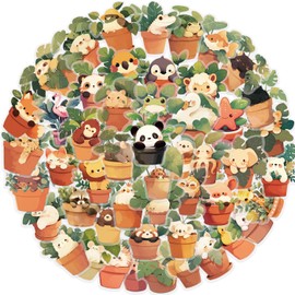 50PCS Stickers for Potted Plant,Plant Stickers,Teens Boys and Girls Sticker Pack Vinyl Skateboard Guitar Door Laptop Luggage Car Bike Water Bottle Birthday Party Supplies Stickers