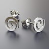 Fly Style Ear Studs 316L Stainless Steel Spiral 6 or