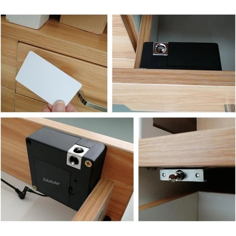Tokatuker Invisible Electronic Cabinet Lock Hidden NFC Lock DIY RFID