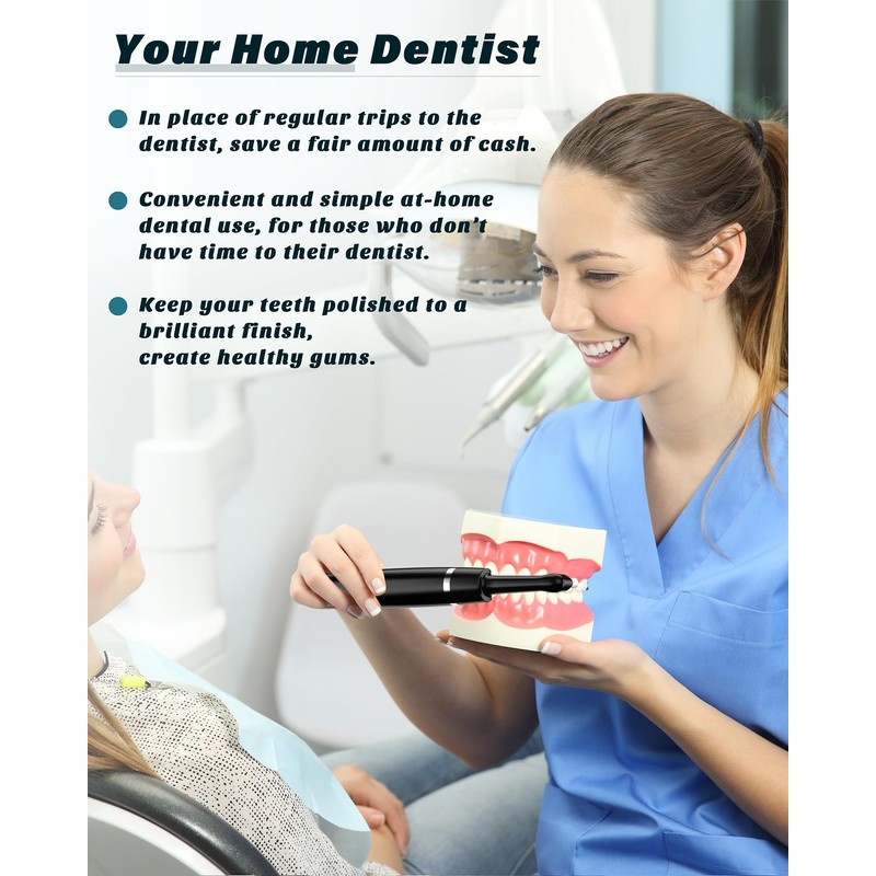 Tooth Polisher, Rechargeable Tooth Whitening Kit for Teeth Cleaning and