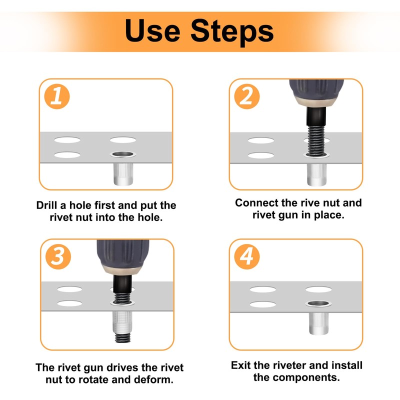 Rivet Nuts M12 Thread Rivets Blind Rivet Nuts Stainless Steel