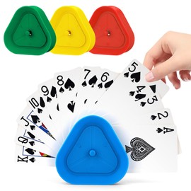 Celehappy 4-Pack Card Holder for Playing Cards Triangle Shaped