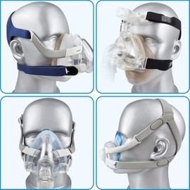 Upgrade CPAP Almohadillas de nariz para máscara facial completa CPAP Bipap almohadillas de gel nasal para usuarios de apnea del sueño, 2 paquetes de suministros de CPAP mascarilla facial completa